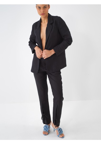 %100 Keten Regular Fit Pantolon