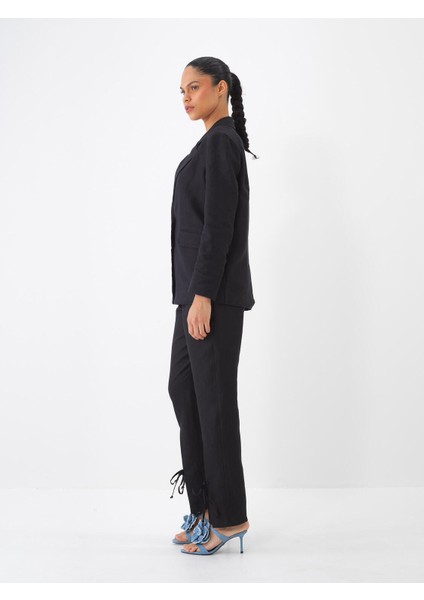 %100 Keten Regular Fit Pantolon