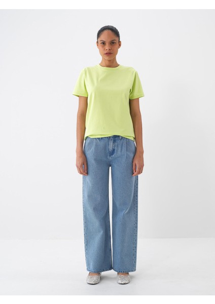 Bisiklet Yaka Pamuklu Regular Fit Basic Tişört