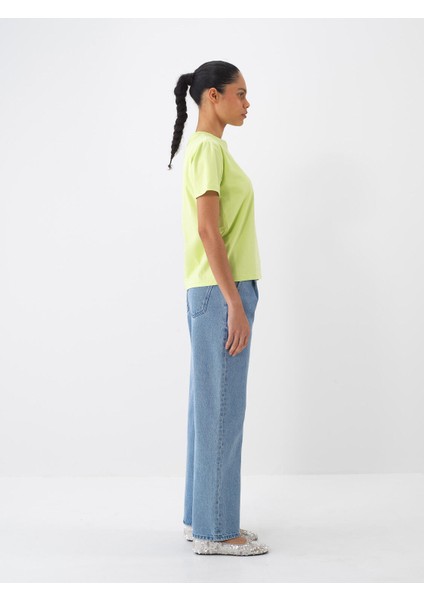 Bisiklet Yaka Pamuklu Regular Fit Basic Tişört