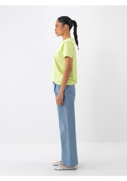 Bisiklet Yaka Pamuklu Regular Fit Basic Tişört