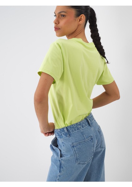Bisiklet Yaka Pamuklu Regular Fit Basic Tişört