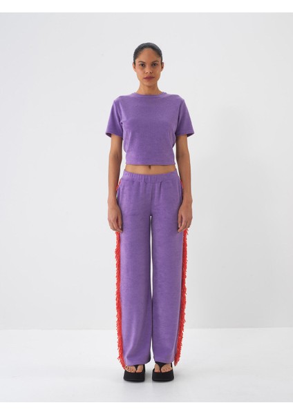 Pamuklu Regular Fit Havlu Sweat Pantolon
