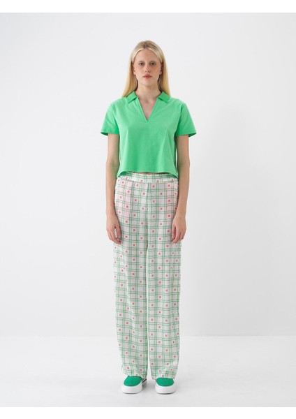 Polo Yaka %100 Pamuk Oversize Tişört