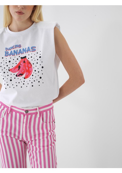 %100 Pamuk Regular Fit Baskılı Tişört