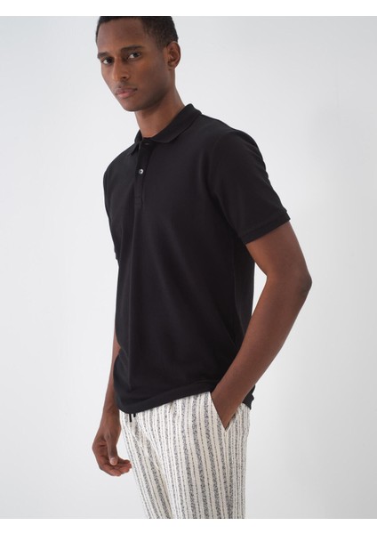 Polo Yaka %100 Pamuk Regular Fit Basic Tişört