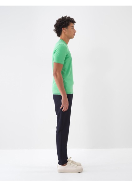 Bisiklet Yaka Regular Fit Basic Kazak