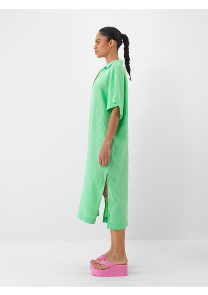 %100 Keten Oversize Elbise modelleri