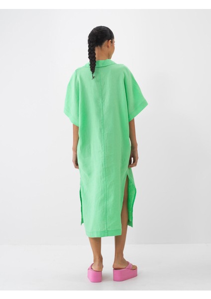 %100 Keten Oversize Elbise fırsatları