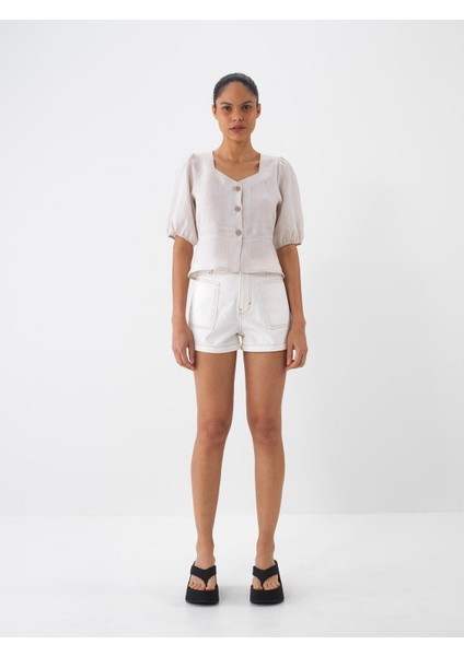 Keten Regular Fit Bluz