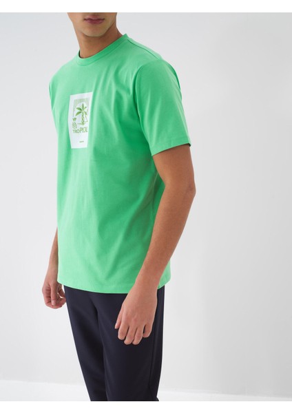 %100 Pamuk Regular Fit Baskılı Tişört fiyatları