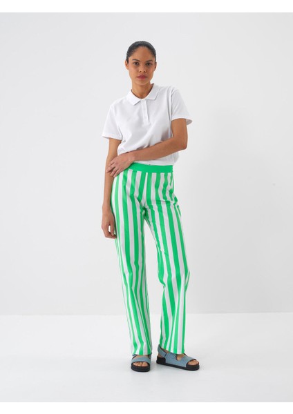 Pamuklu Regular Fit Çizgili Pantolon