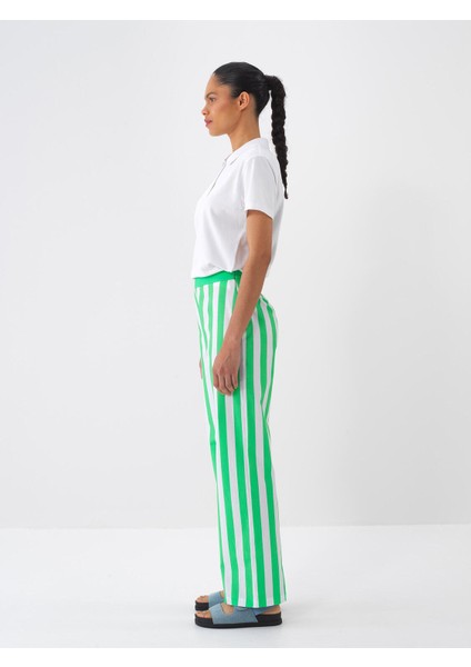 Pamuklu Regular Fit Çizgili Pantolon