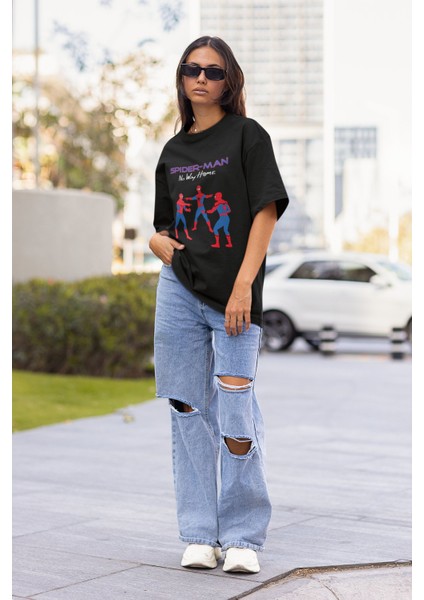 Örümcek Adam No Way Home Baskılı T-Shirt Unisex Oversize Spiderman Baskılı T-Shirt