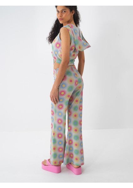 Regular Fit Desenli Pantolon