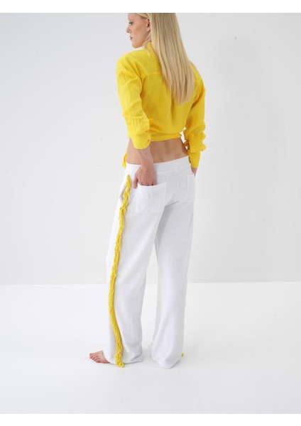 Pamuklu Regular Fit Havlu Sweat Pantolon