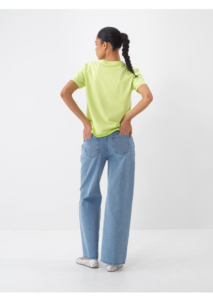 %100 Pamuk Oversize Denim Pantolon fırsatları
