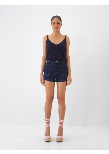 %100 Pamuk Regular Fit Denim Şort