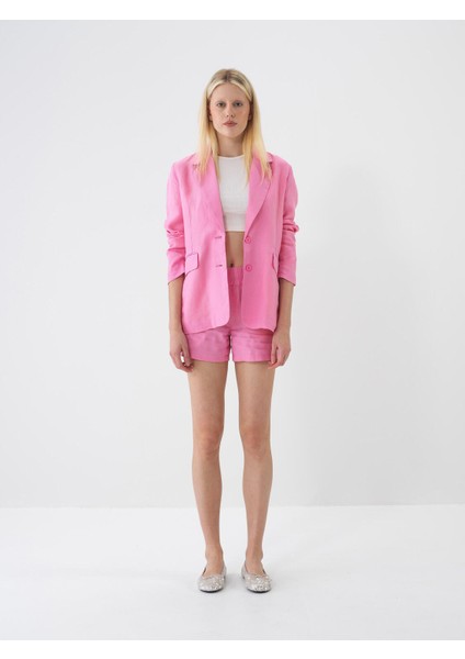 %100 Keten Regular Fit Ceket