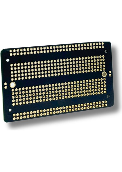 5.2x9 cm Siyah Breadboard Tip Çift Taraflı Delikli Pertinaks Plaket