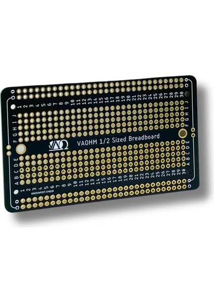 5.2x9 cm Siyah Breadboard Tip Çift Taraflı Delikli Pertinaks Plaket
