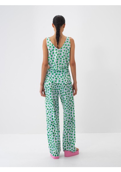 Oversize Desenli Pantolon