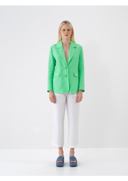 %100 Keten Regular Fit Ceket