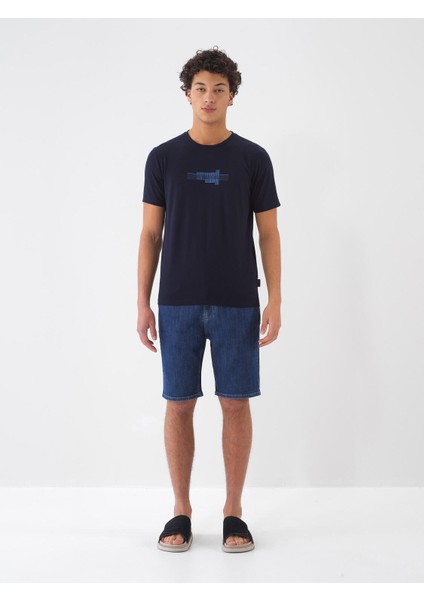 Slim Fit Baskılı Modal T-Shirt