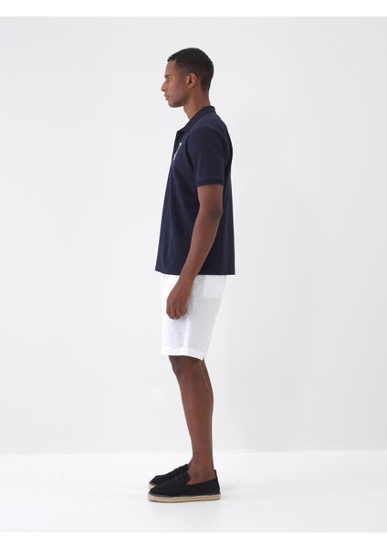 Polo Yaka %100 Pamuk Regular Fit Baskılı T-Shirt