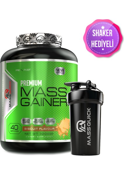 Mass Gainer Bisküvi Aromalı Karbonhidrat Tozu 3200GR 40 Servis fiyatları