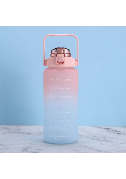 Büyük Kapasiteli Gradyan Renkli Spor Su Şişesi 2000ML (Yurt Dışından)