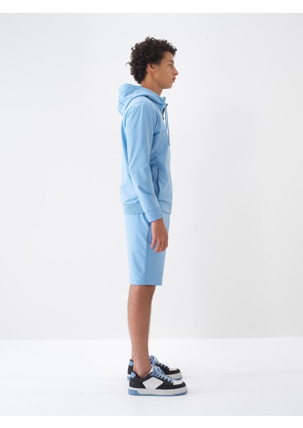 Pamuklu Slim Fit Kapüşonlu Sweatmont
