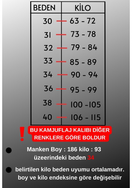 Kargo Pantolon Combat Kamuflaj