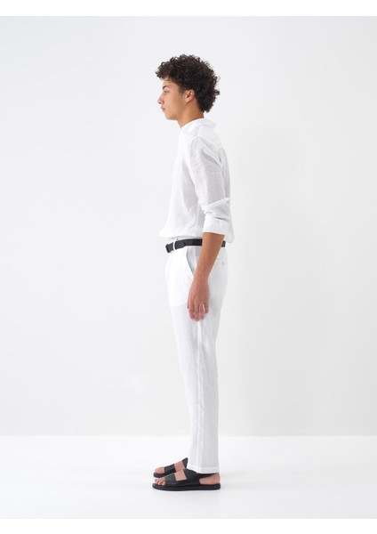 %100 Keten Regular Fit Basic Pantolon modelleri