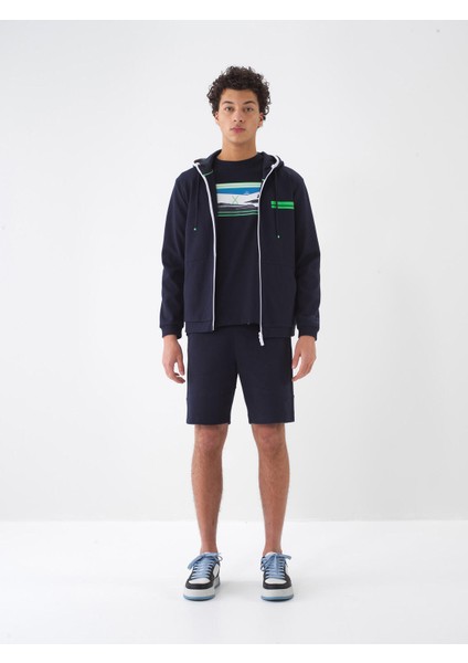 Pamuklu Regular Fit Kapüşonlu Sweatmont