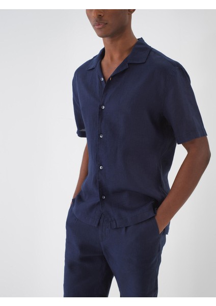 %100 Keten Regular Fit Gömlek