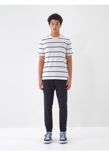 %100 Pamuk Regular Fit Çizgili T-Shirt