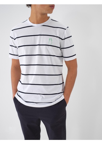 %100 Pamuk Regular Fit Çizgili T-Shirt fiyatları