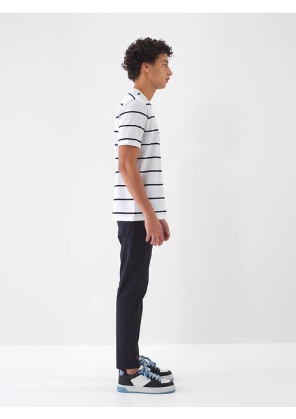 %100 Pamuk Regular Fit Çizgili T-Shirt modelleri