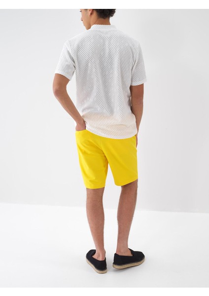 Pamuklu Beli Lastikli Regular Fit Şort