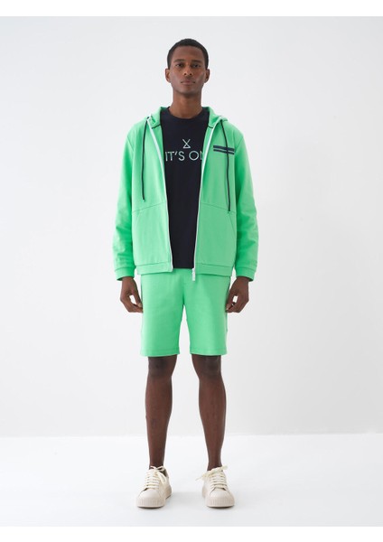 Pamuklu Regular Fit Kapüşonlu Sweatmont