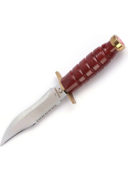 Bordo Komando Rambo Bıçağı - Asker Dağcı Kamp Bıçak