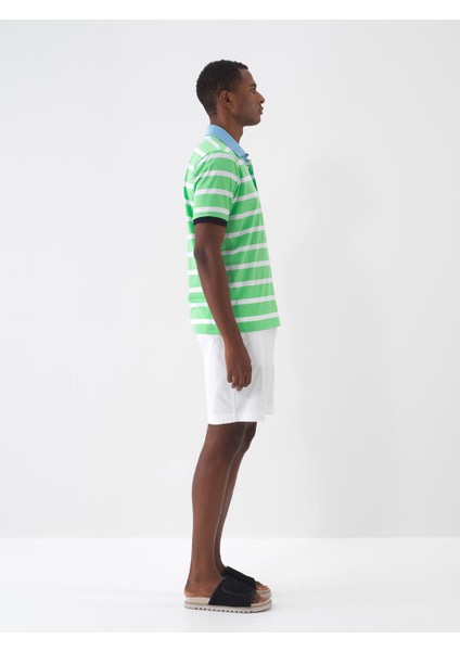 Polo Yaka %100 Pamuk Regular Fit Çizgili T-Shirt modelleri
