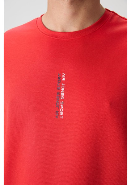 Fiesta Pamuklu Kalın Yüzeyi Dokulu Oversize Fit Baskılı Erkek T-Shirt - 88368 fiyatları