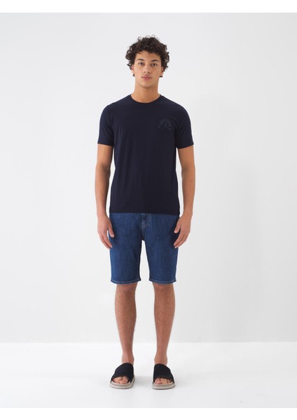 Slim Fit Baskılı Modal T-Shirt