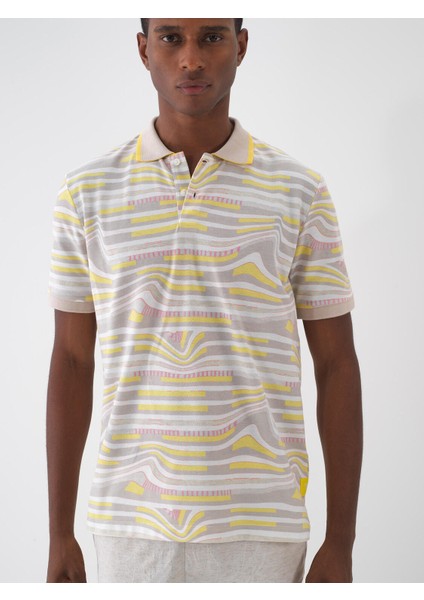 Polo Yaka Pamuklu Regular Fit Baskılı T-Shirt fiyatları