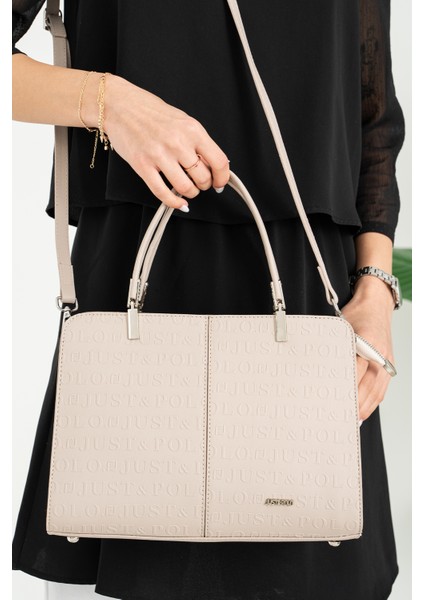 Kadın Taş Rengi Ayarlanabilir Uzun Askılı El ve Omuz ÇANTASI-4079