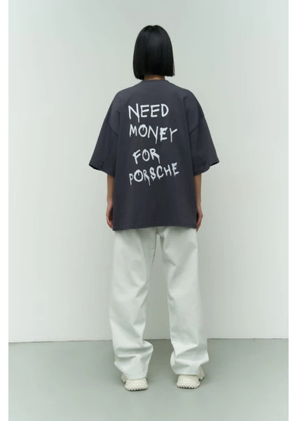 Collection Need Money Antrasit Oversize T-Shirt