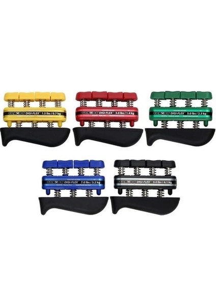 Cando Digi-Flex El Egzersiz Aleti - 5'li Set (Sarı, Kırmızı, Yeşil, Mavi, Siyah), Metal RAFLI:10-074 fiyatları