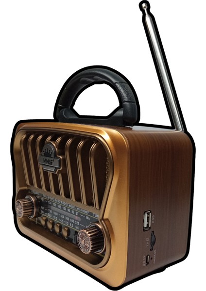 S-09 Nostaljik Mini Radyo,tws Destekli.radyo Müzik Kutusu-Radyo Müzik ÇALAR.18650 Li Pil